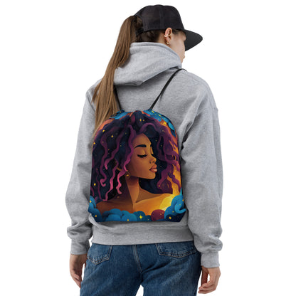Celestial Fantasy Art Drawstring Bag 022   Celestial Fantasy Art Drawstring Bag 022 Wishstoria