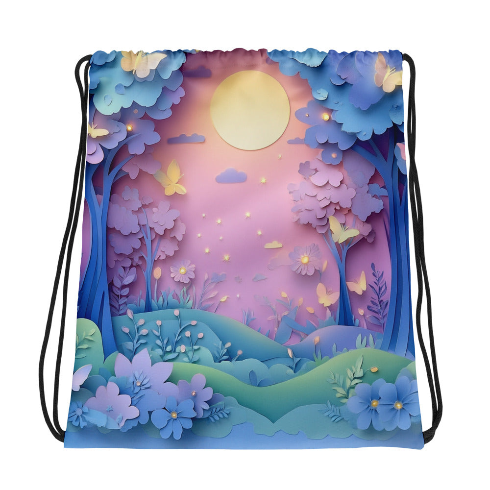 Enchanted Forest Drawstring Bag 001   Enchanted Forest Drawstring Bag 001 Wishstoria