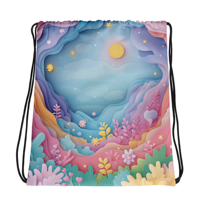 Pastel Sky Drawstring Bag 002   Pastel Sky Drawstring Bag 002 Wishstoria