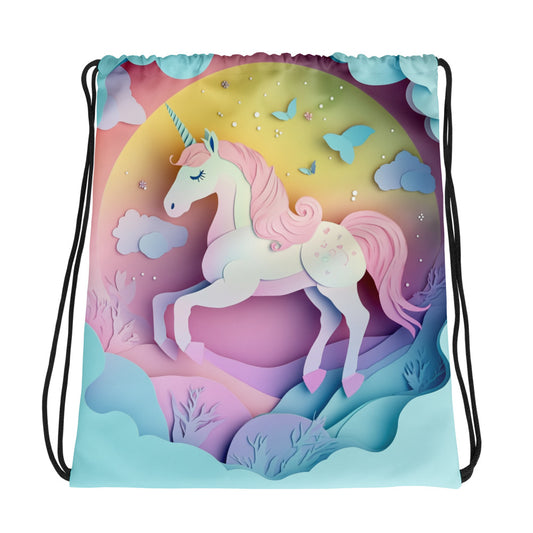 Magical Unicorn Drawstring bag   Magical Unicorn Drawstring bag Wishstoria