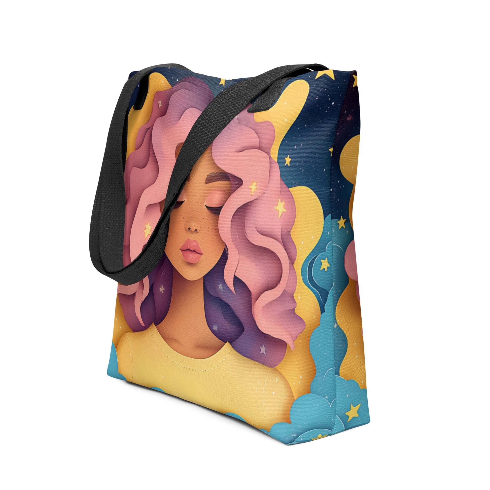 Pink & Purple Celestial Goddess - Tote Bag   Pink & Purple Celestial Goddess - Tote Bag Wishstoria
