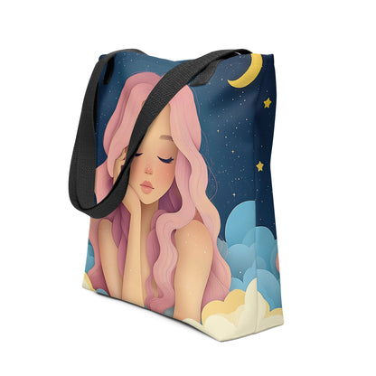 Tote Bag - Celestial Goddess (light pink)   Tote Bag - Celestial Goddess (light pink) Wishstoria