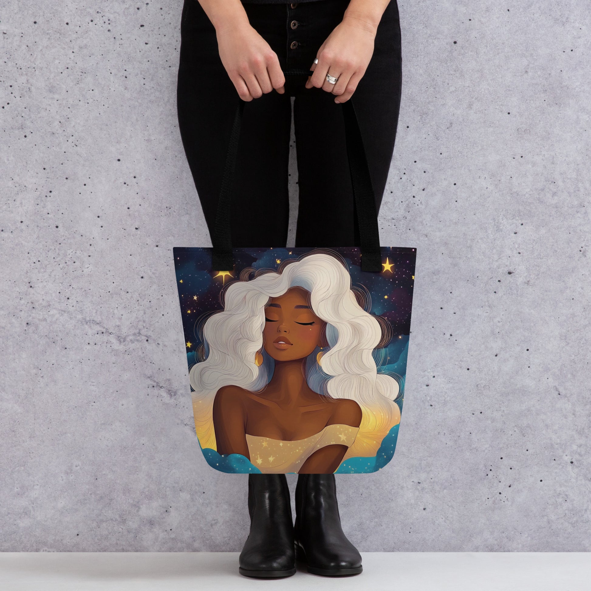 White Celestial Goddess - Tote Bag   White Celestial Goddess - Tote Bag Wishstoria