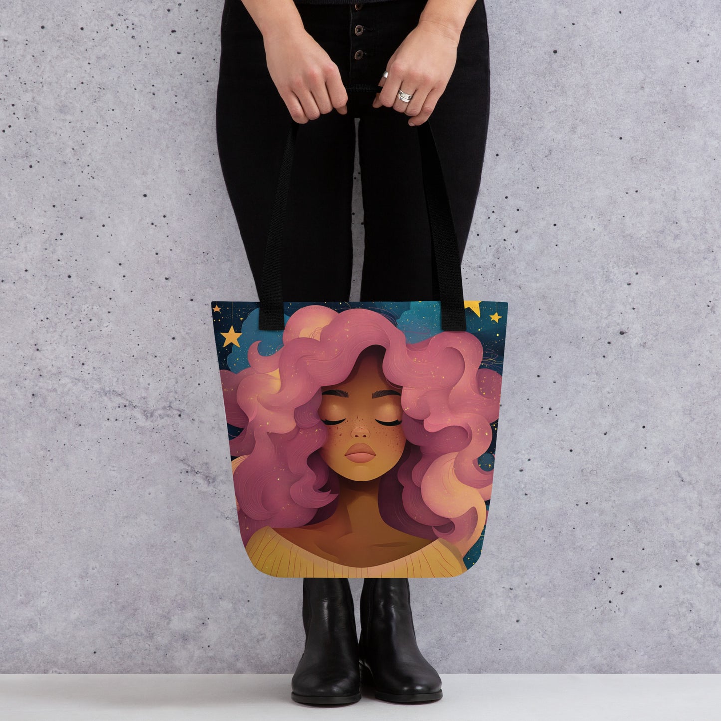 Pink Celestial Goddess - Tote Bag   Pink Celestial Goddess - Tote Bag Wishstoria