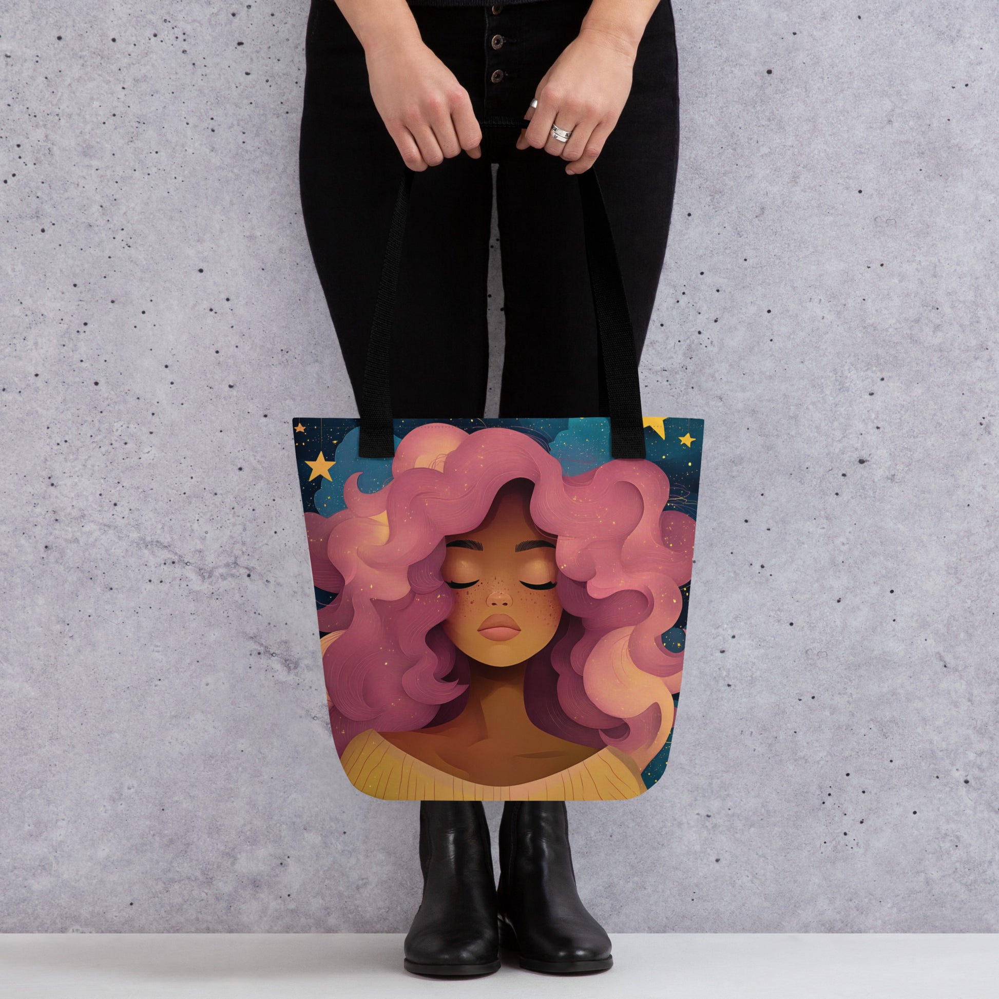 Pink Celestial Goddess - Tote Bag   Pink Celestial Goddess - Tote Bag Wishstoria