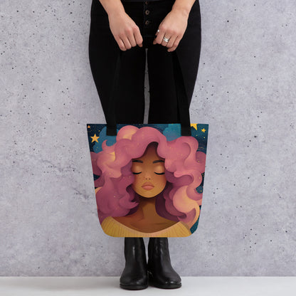Pink Celestial Goddess - Tote Bag   Pink Celestial Goddess - Tote Bag Wishstoria