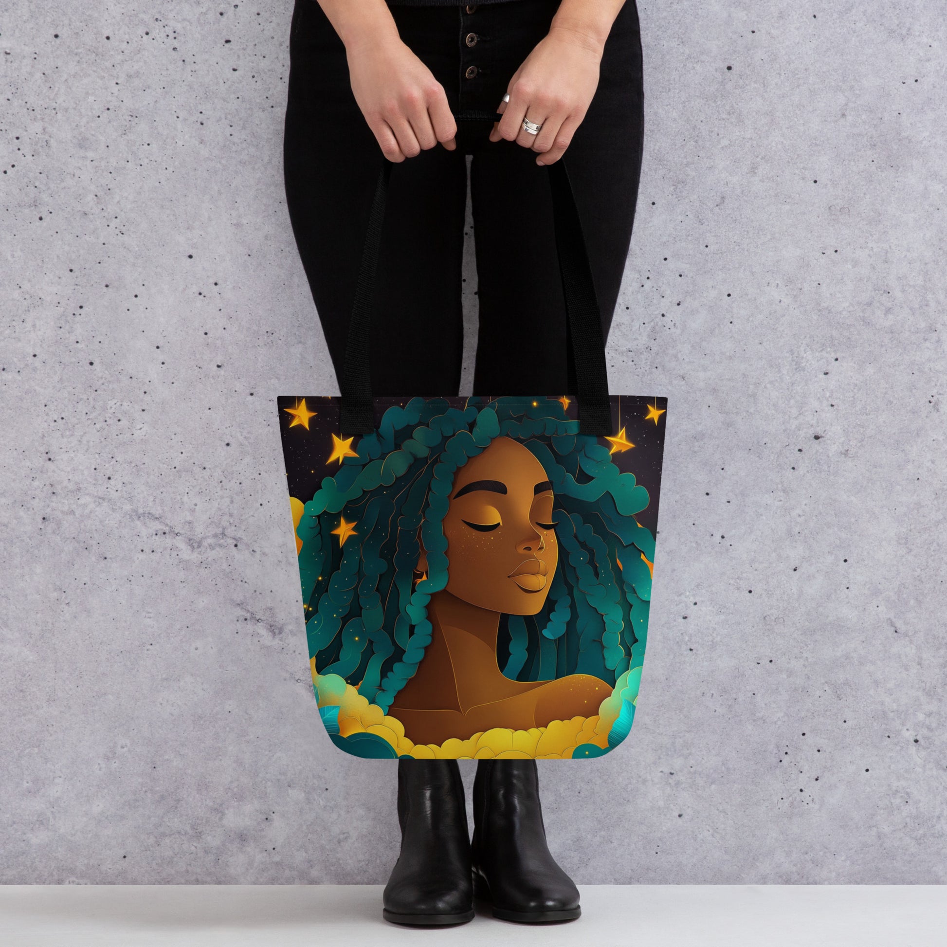Turquoise Celestial Goddess - Tote Bag   Turquoise Celestial Goddess - Tote Bag Wishstoria