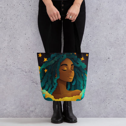 Turquoise Celestial Goddess - Tote Bag   Turquoise Celestial Goddess - Tote Bag Wishstoria