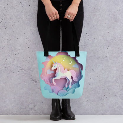 Tote Bag - Whimsical Unicorn   Tote Bag - Whimsical Unicorn Wishstoria