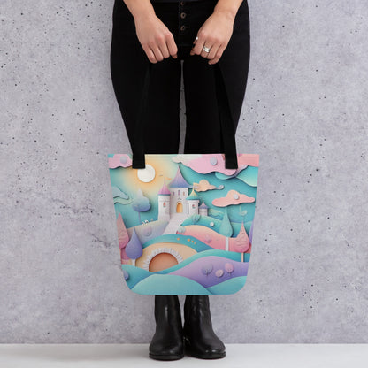Pastel Castle - Tote Bag   Pastel Castle - Tote Bag Wishstoria