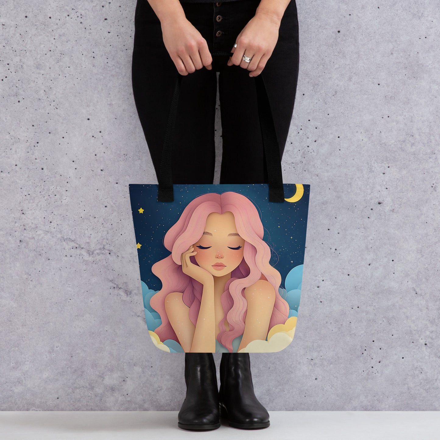 Tote Bag - Celestial Goddess (light pink)   Tote Bag - Celestial Goddess (light pink) Wishstoria