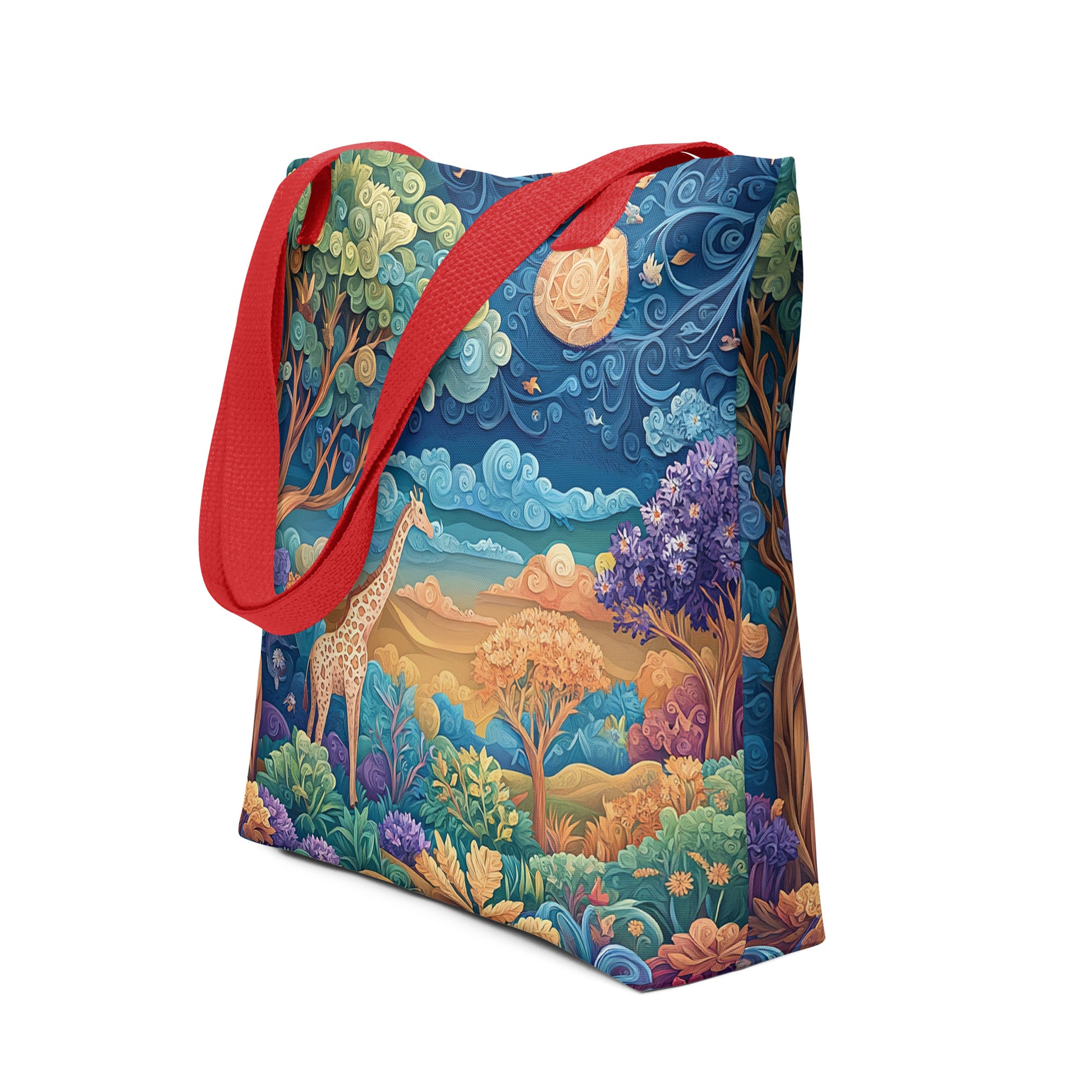 Blue African Landscape - Tote Bag   Blue African Landscape - Tote Bag Wishstoria