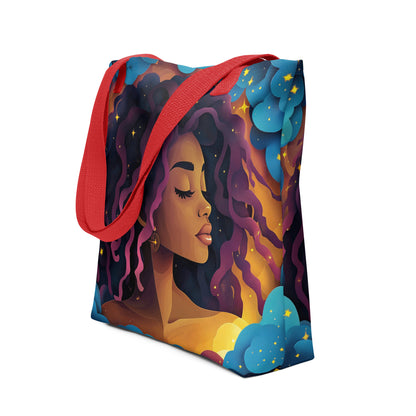 Purple and Indigo Celestial Goddess - Tote Bag   Purple and Indigo Celestial Goddess - Tote Bag Wishstoria