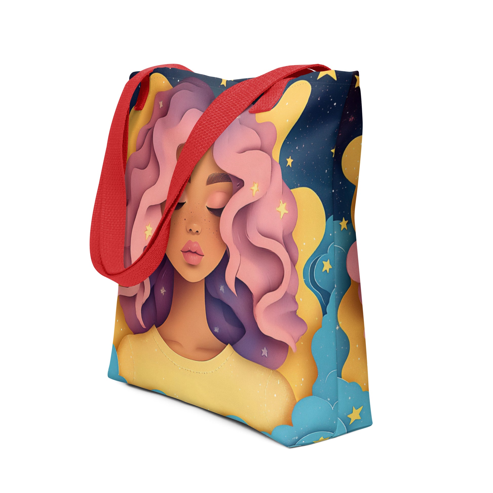 Pink & Purple Celestial Goddess - Tote Bag   Pink & Purple Celestial Goddess - Tote Bag Wishstoria