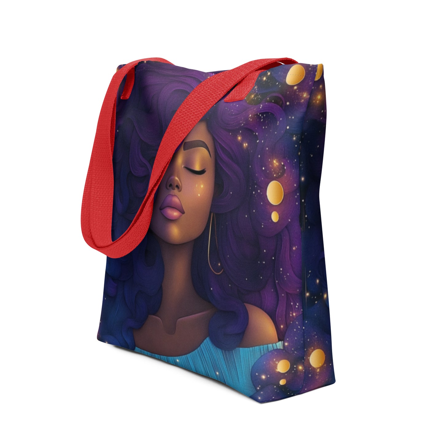 Tote Bag - Celestial Goddess (purple and blue)   Tote Bag - Celestial Goddess (purple and blue) Wishstoria
