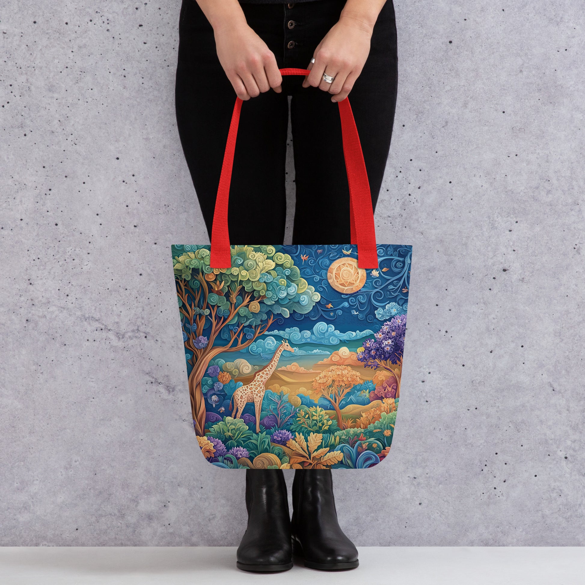 Blue African Landscape - Tote Bag   Blue African Landscape - Tote Bag Wishstoria