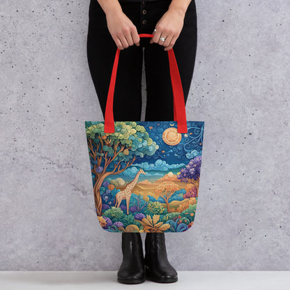 Blue African Landscape - Tote Bag   Blue African Landscape - Tote Bag Wishstoria