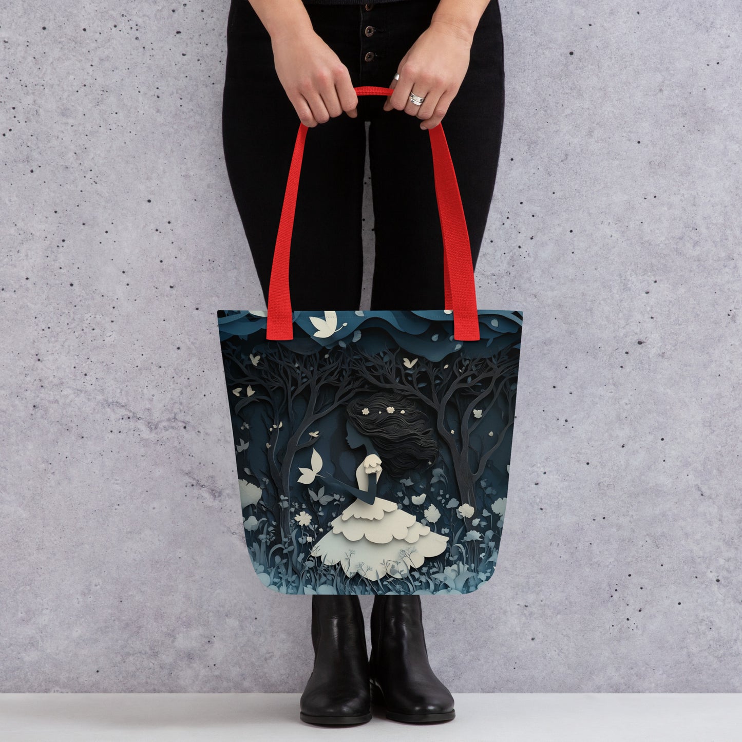 Blue and White Forest - Tote bag   Blue and White Forest - Tote bag Wishstoria