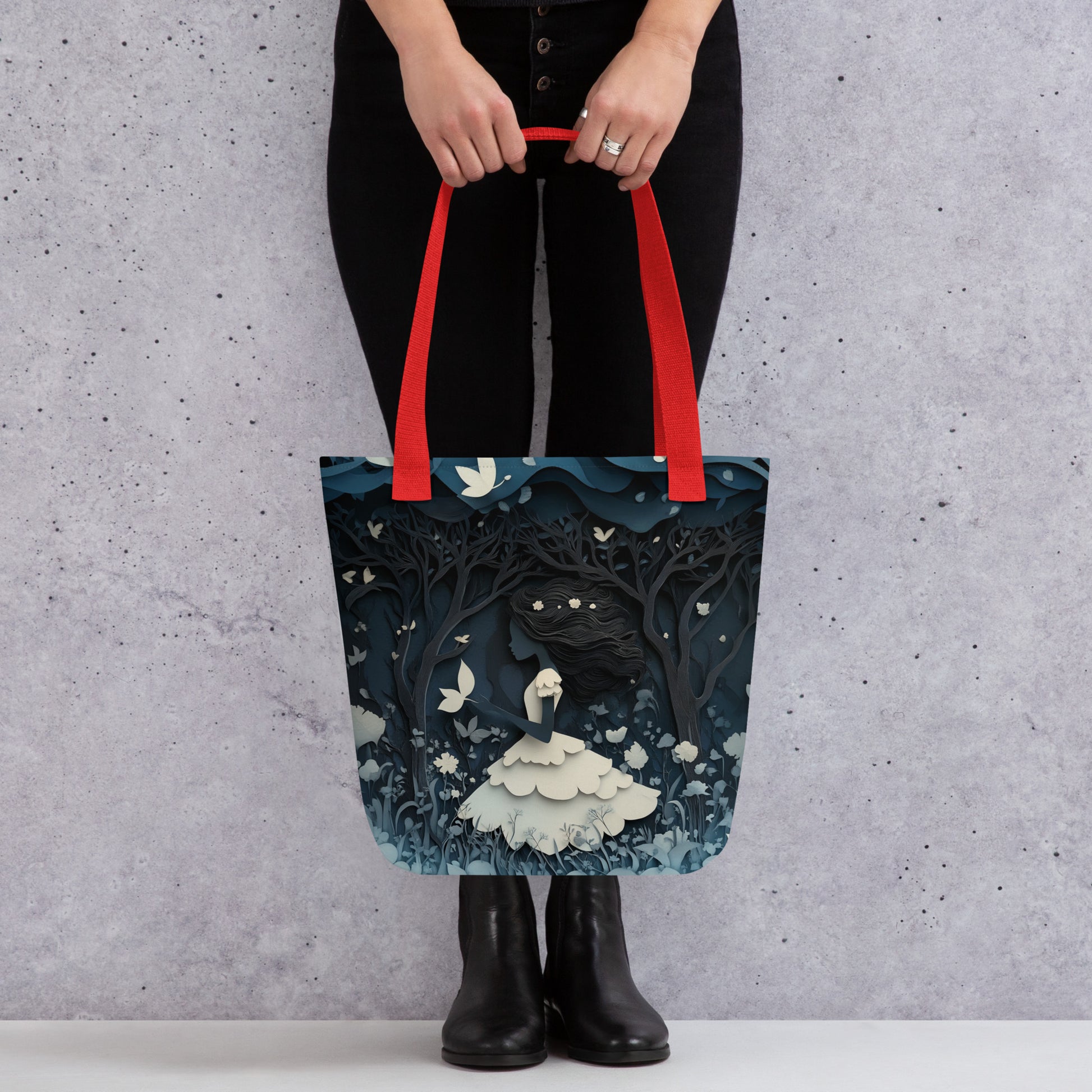Blue and White Forest - Tote bag   Blue and White Forest - Tote bag Wishstoria