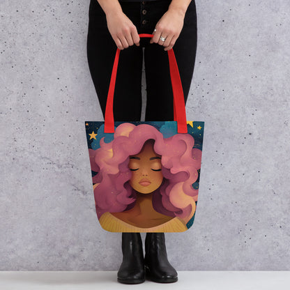 Pink Celestial Goddess - Tote Bag   Pink Celestial Goddess - Tote Bag Wishstoria