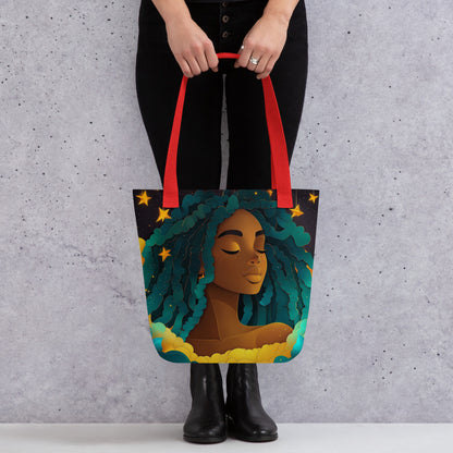 Turquoise Celestial Goddess - Tote Bag   Turquoise Celestial Goddess - Tote Bag Wishstoria