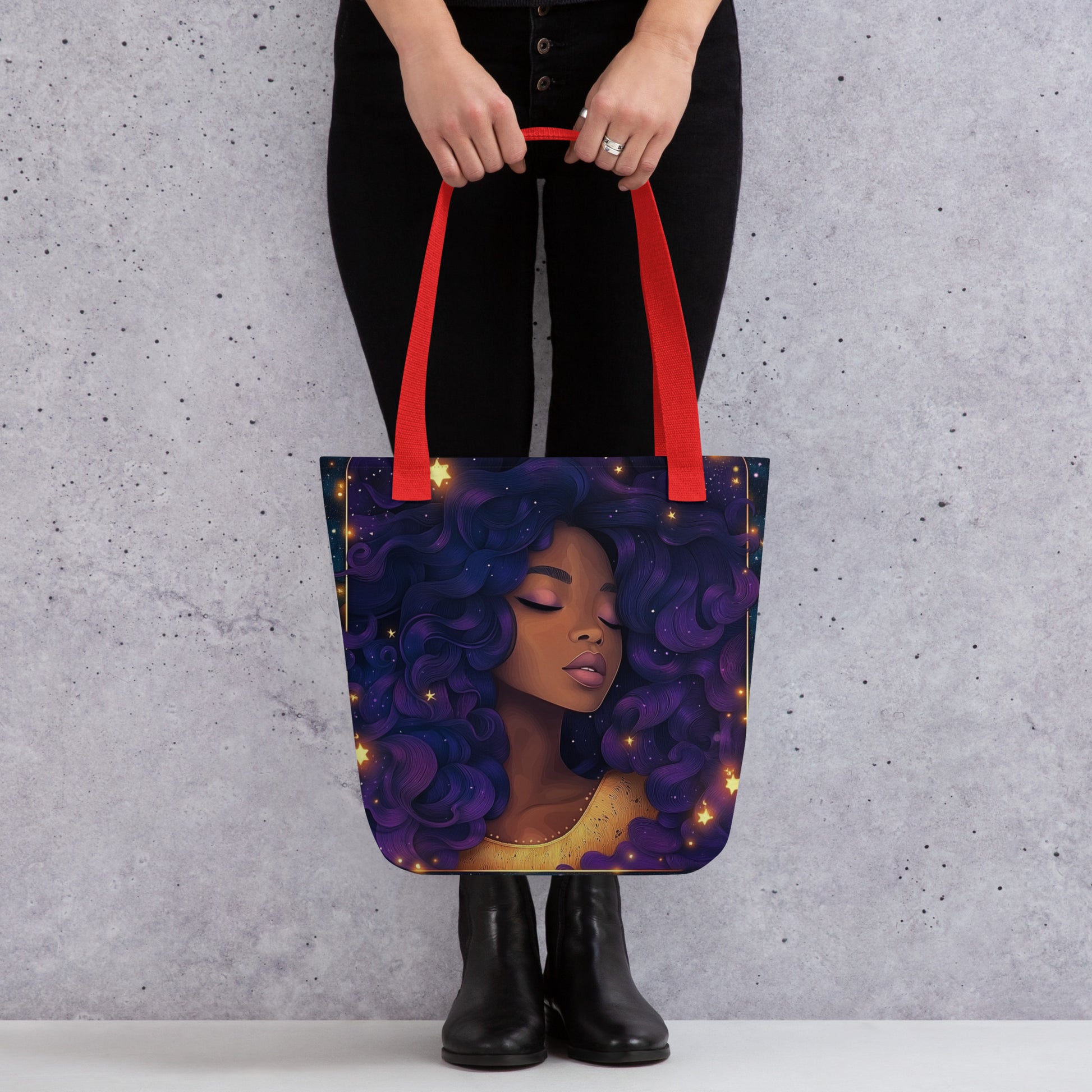 Purple Celestial Goddess - Tote Bag   Purple Celestial Goddess - Tote Bag Wishstoria