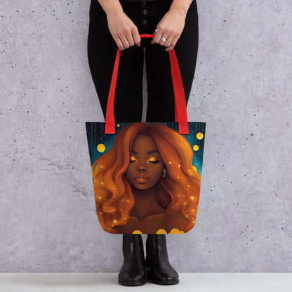 Orange Celestial Goddess - Tote Bag   Orange Celestial Goddess - Tote Bag Wishstoria