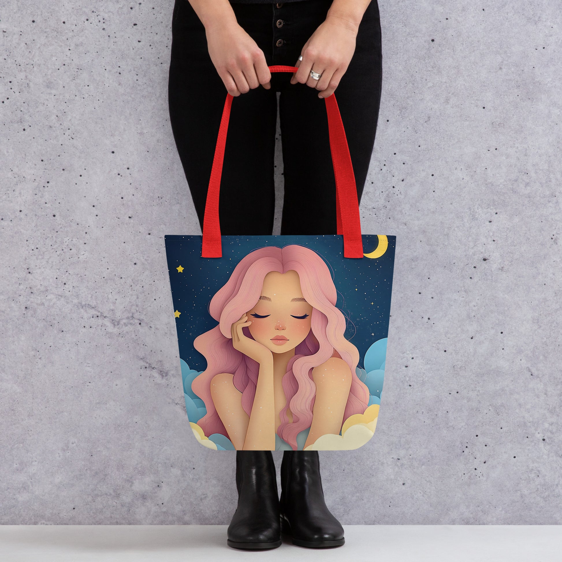 Tote Bag - Celestial Goddess (light pink)   Tote Bag - Celestial Goddess (light pink) Wishstoria