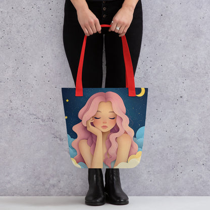 Tote Bag - Celestial Goddess (light pink)   Tote Bag - Celestial Goddess (light pink) Wishstoria