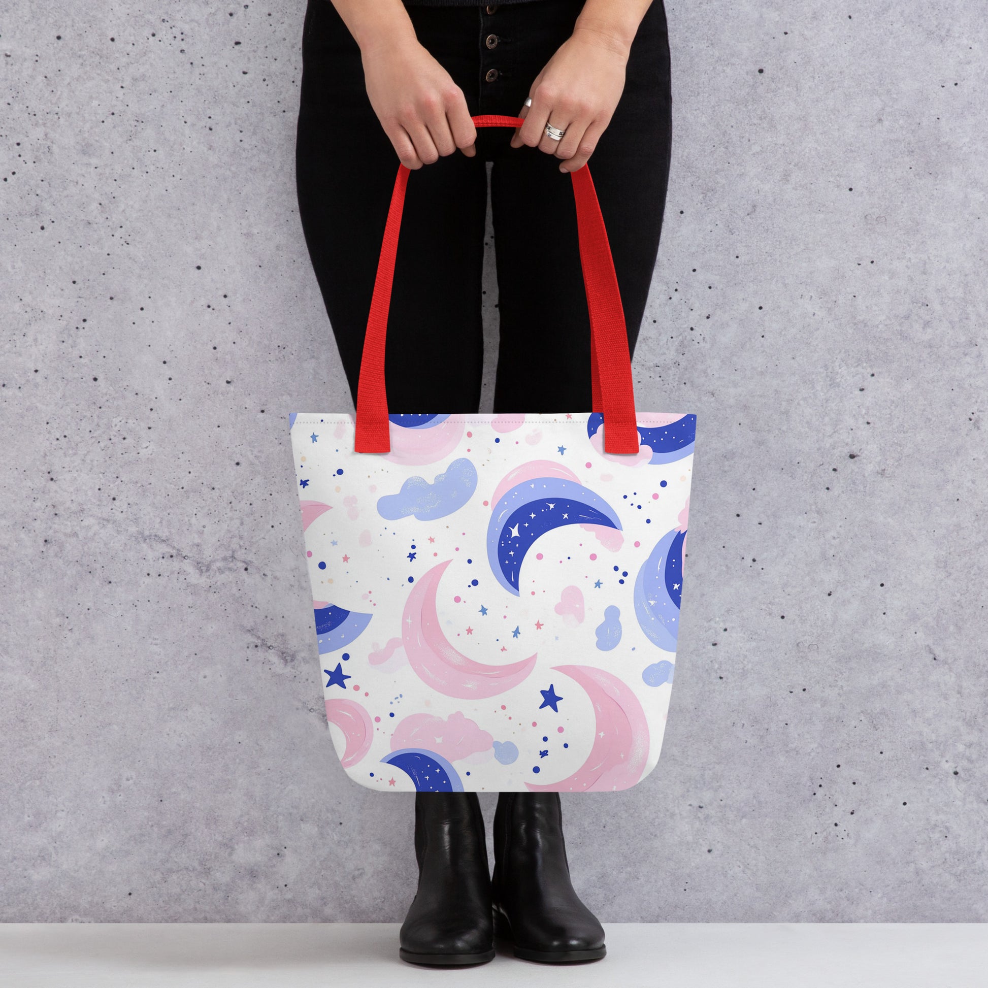 Moons and Stars Doodles - Tote Bag   Moons and Stars Doodles - Tote Bag Wishstoria
