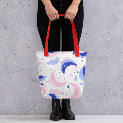Moons and Stars Doodles - Tote Bag   Moons and Stars Doodles - Tote Bag Wishstoria