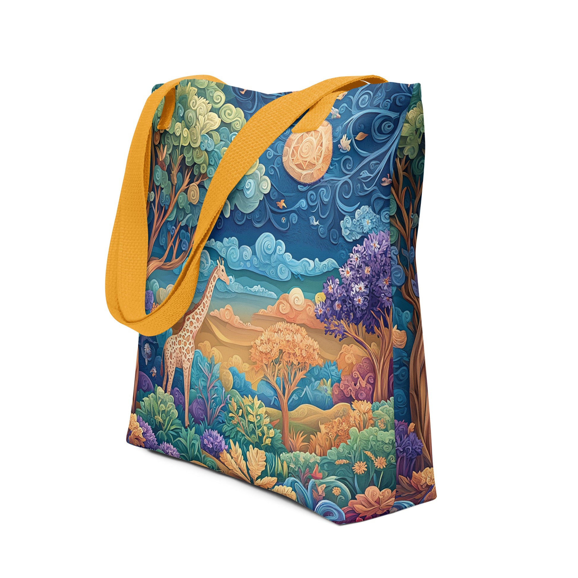 Blue African Landscape - Tote Bag   Blue African Landscape - Tote Bag Wishstoria