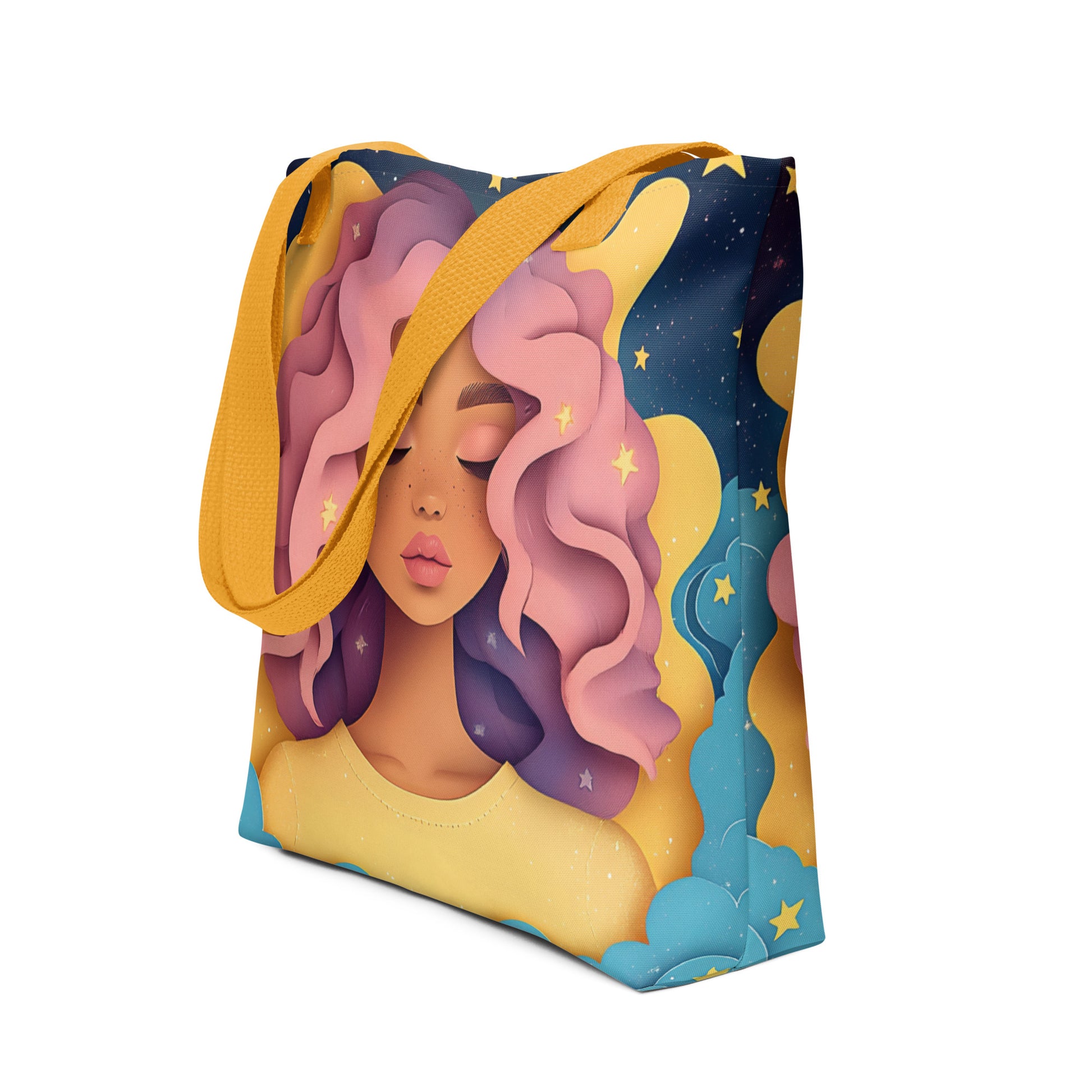 Pink & Purple Celestial Goddess - Tote Bag   Pink & Purple Celestial Goddess - Tote Bag Wishstoria