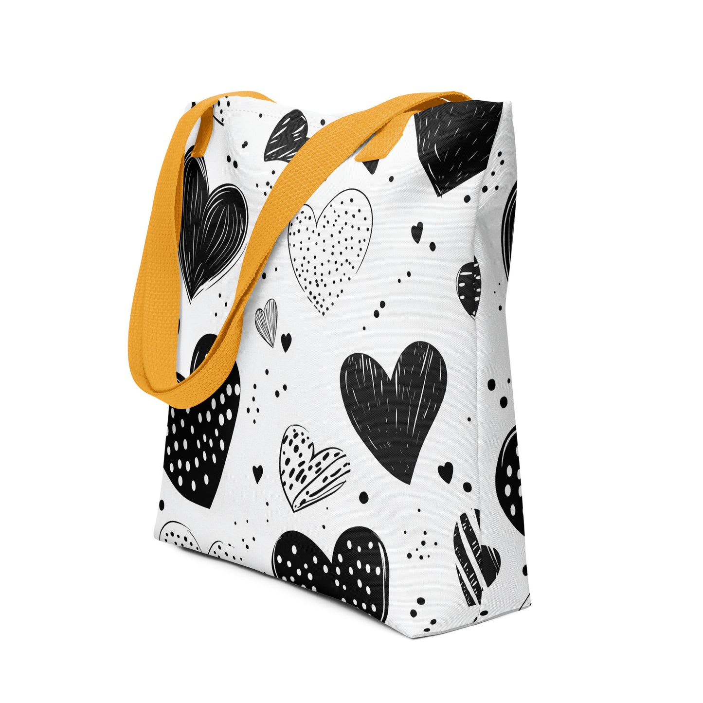 Monochrome Hearts - Tote Bag   Monochrome Hearts - Tote Bag Wishstoria