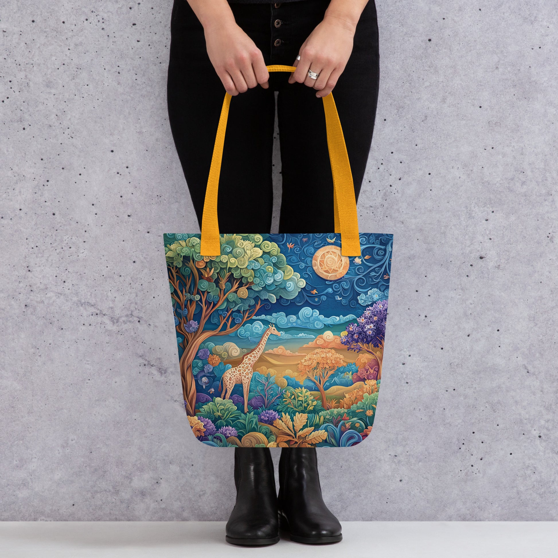 Blue African Landscape - Tote Bag   Blue African Landscape - Tote Bag Wishstoria