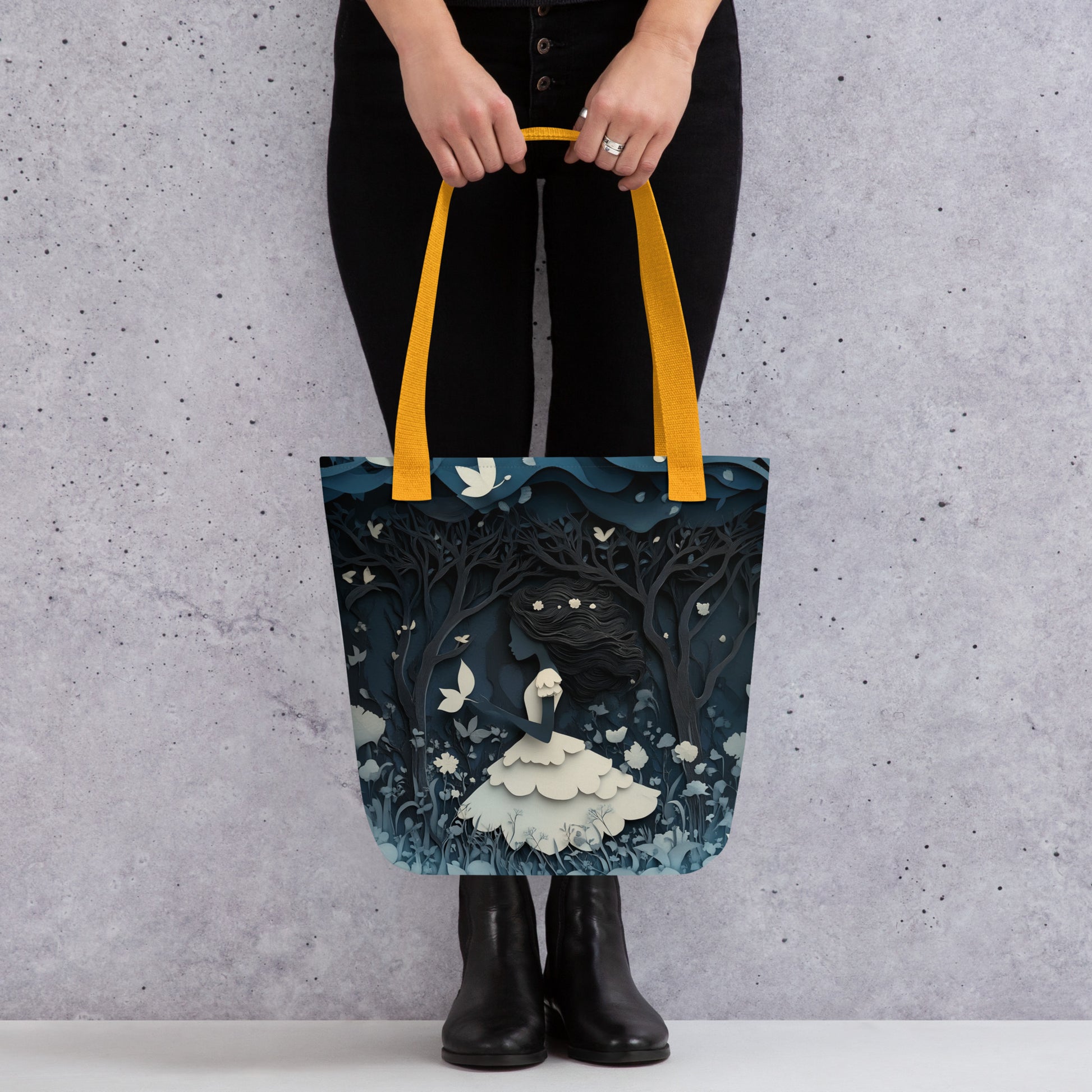 Blue and White Forest - Tote bag   Blue and White Forest - Tote bag Wishstoria
