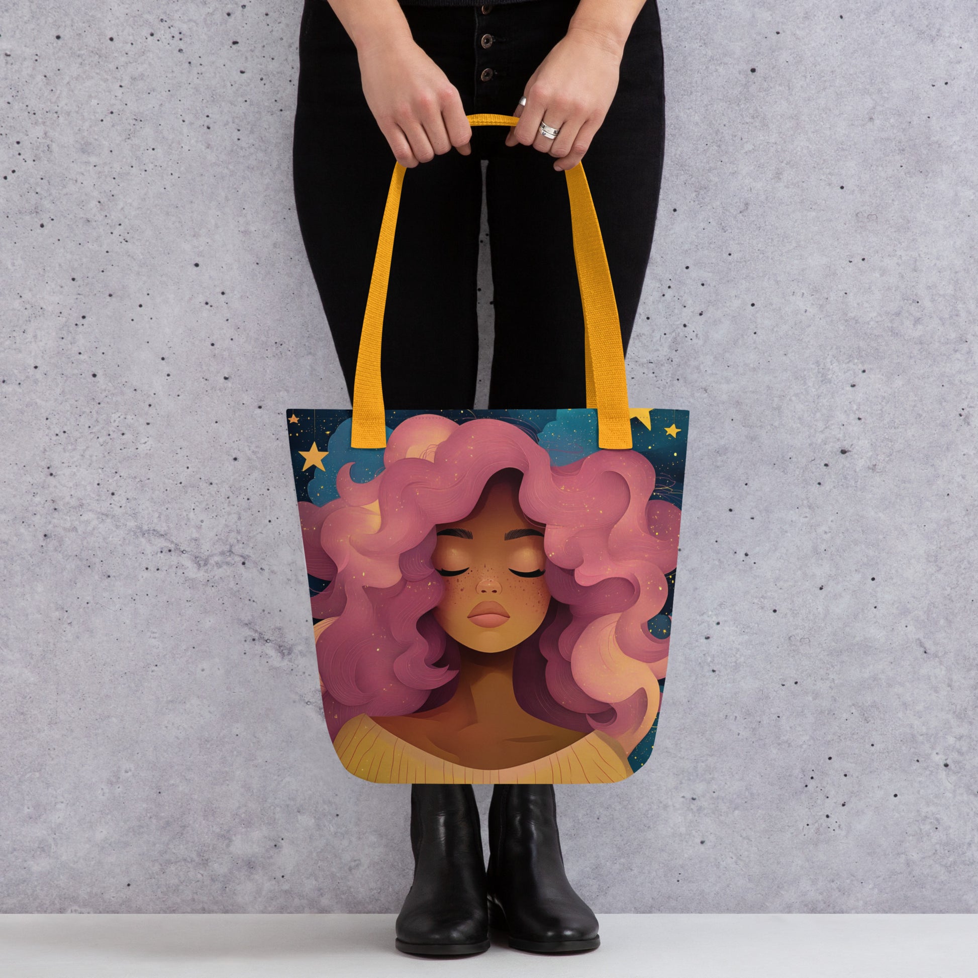Pink Celestial Goddess - Tote Bag   Pink Celestial Goddess - Tote Bag Wishstoria