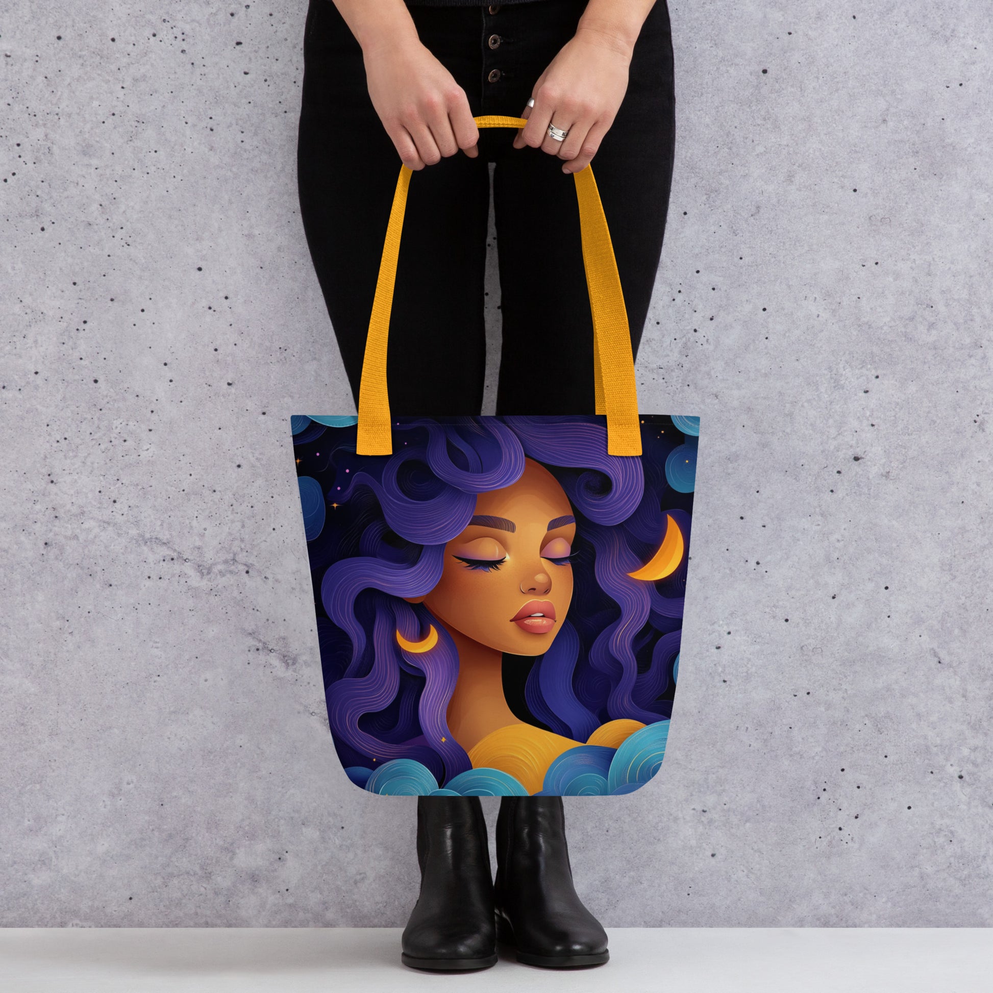 Violet Celestial Goddess - Tote Bag   Violet Celestial Goddess - Tote Bag Wishstoria