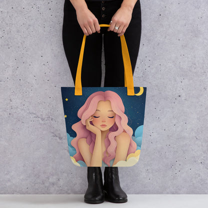 Tote Bag - Celestial Goddess (light pink)   Tote Bag - Celestial Goddess (light pink) Wishstoria