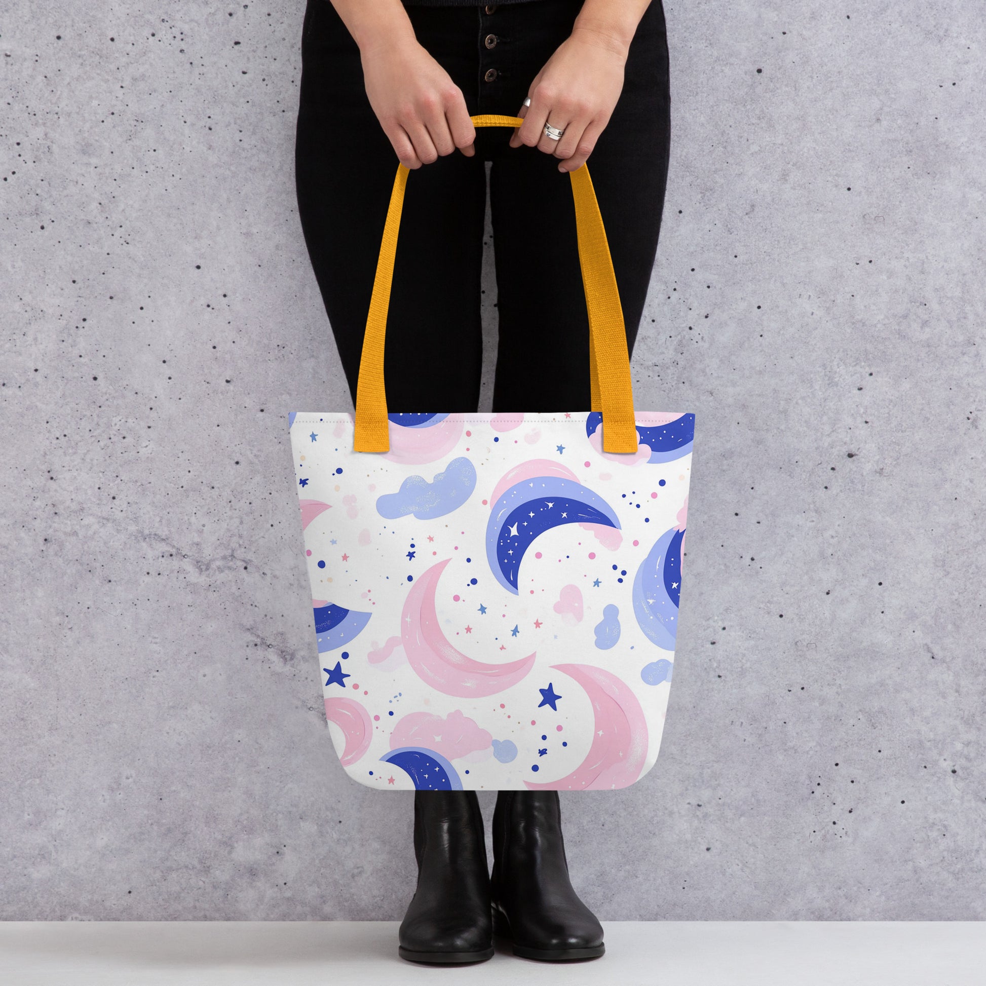 Moons and Stars Doodles - Tote Bag   Moons and Stars Doodles - Tote Bag Wishstoria