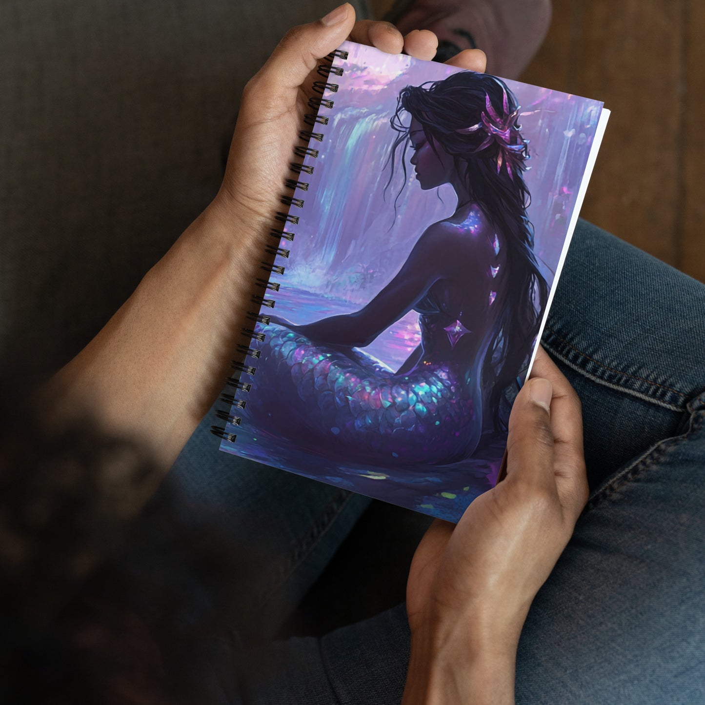 Spiral notebook - Enchanting Mermaid Wishstoria Stationery Store