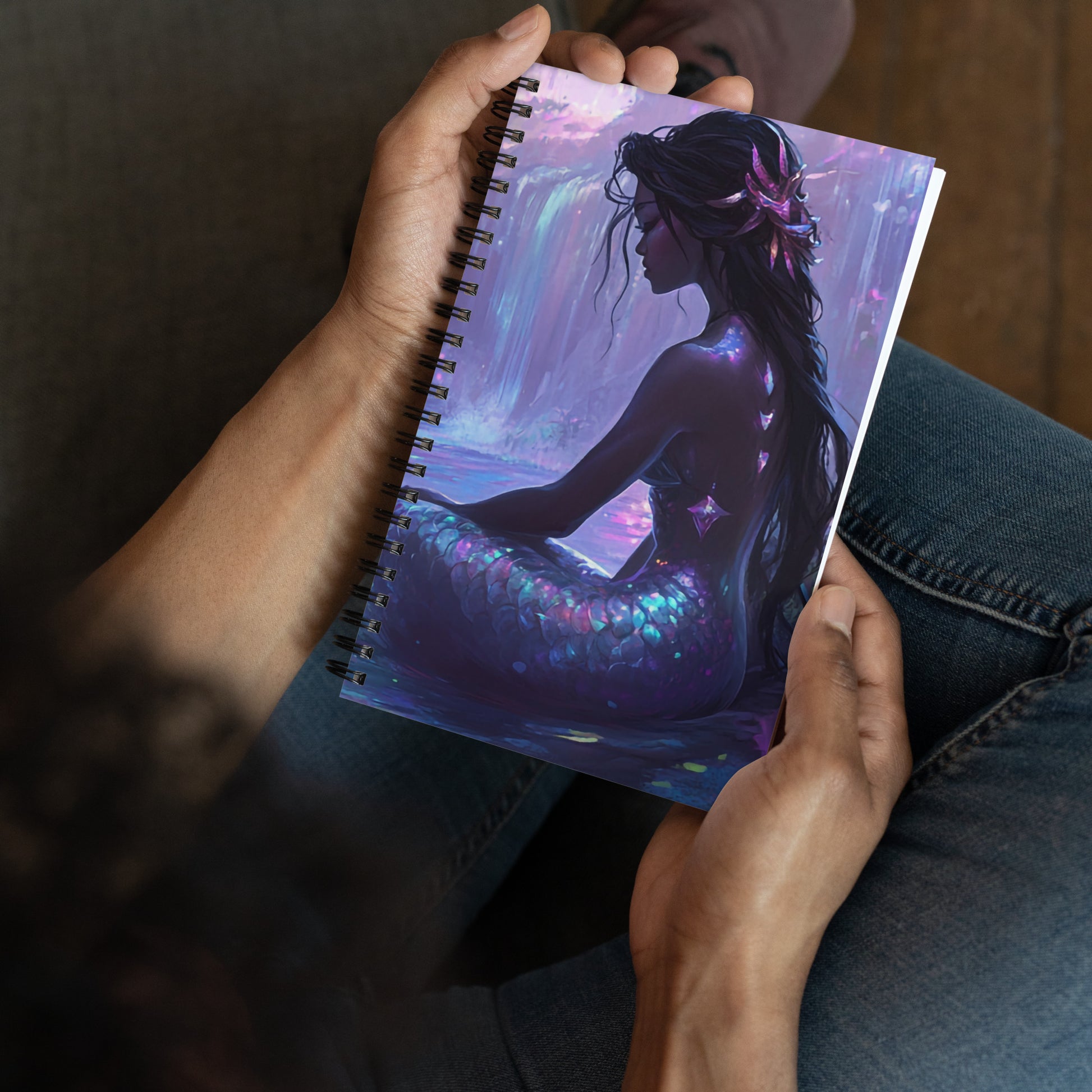 Spiral notebook - Enchanting Mermaid Wishstoria Stationery Store