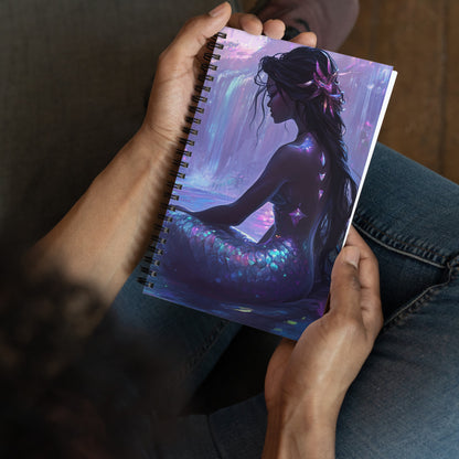 Spiral notebook - Enchanting Mermaid Wishstoria Stationery Store