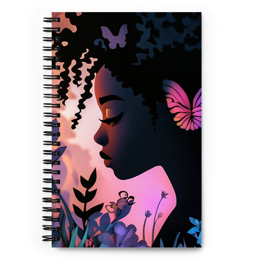 Spiral notebook - Flutter Garden Wishstoria Stationery Store