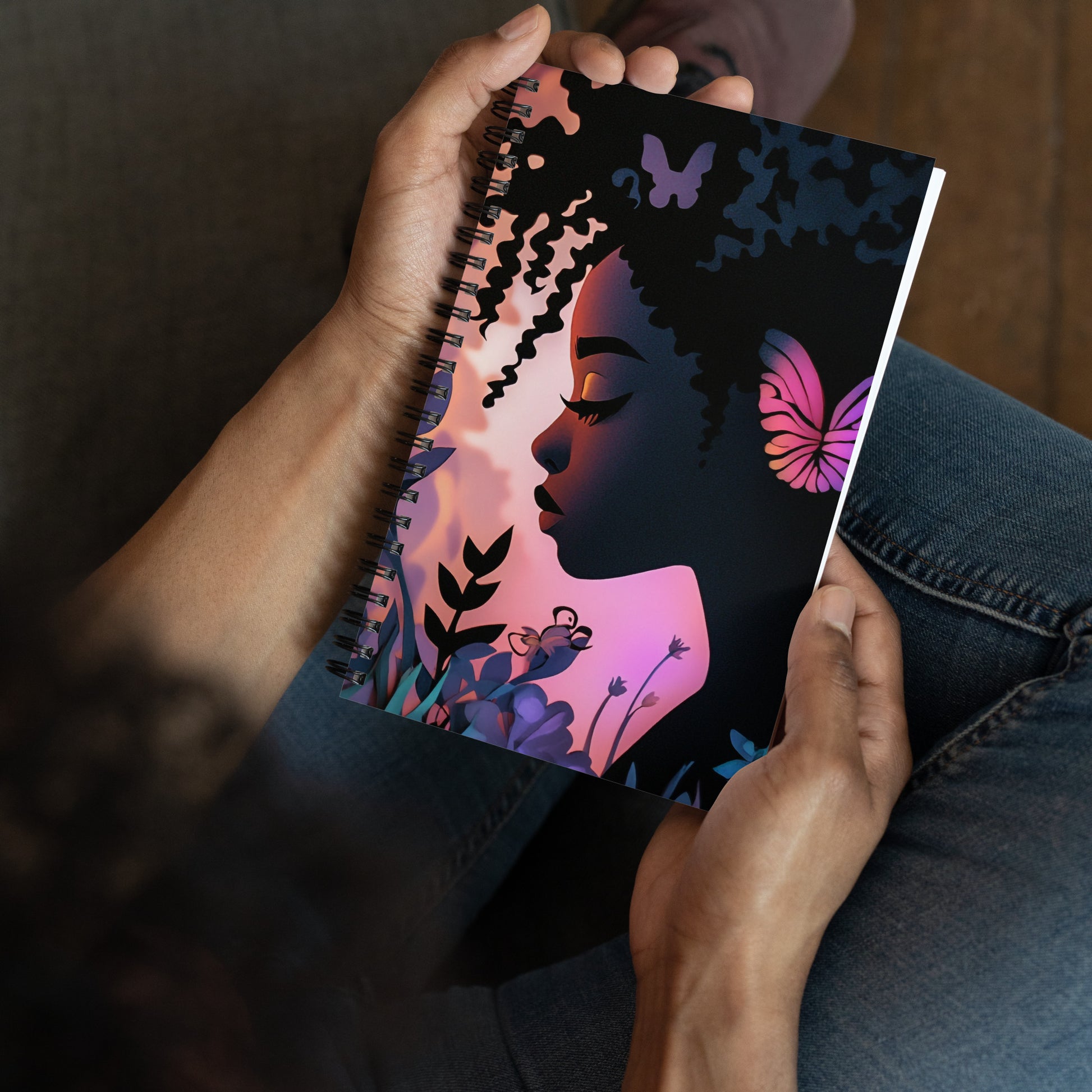 Spiral notebook - Flutter Garden Wishstoria Stationery Store