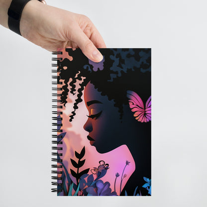Spiral notebook - Flutter Garden Wishstoria Stationery Store