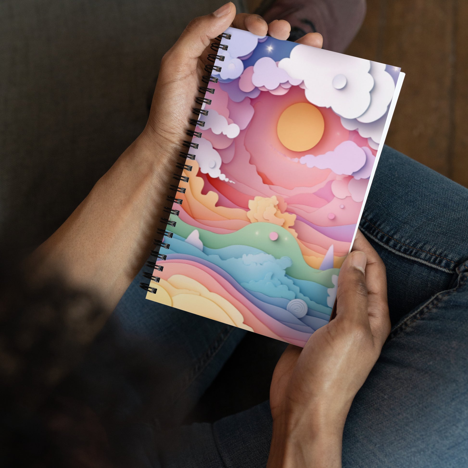Spiral notebook - Paper Sunrise Wishstoria Stationery Store