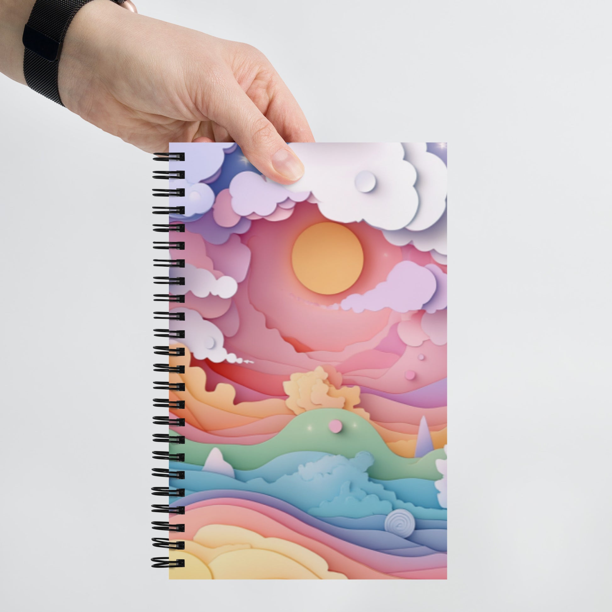 Spiral notebook - Paper Sunrise Wishstoria Stationery Store