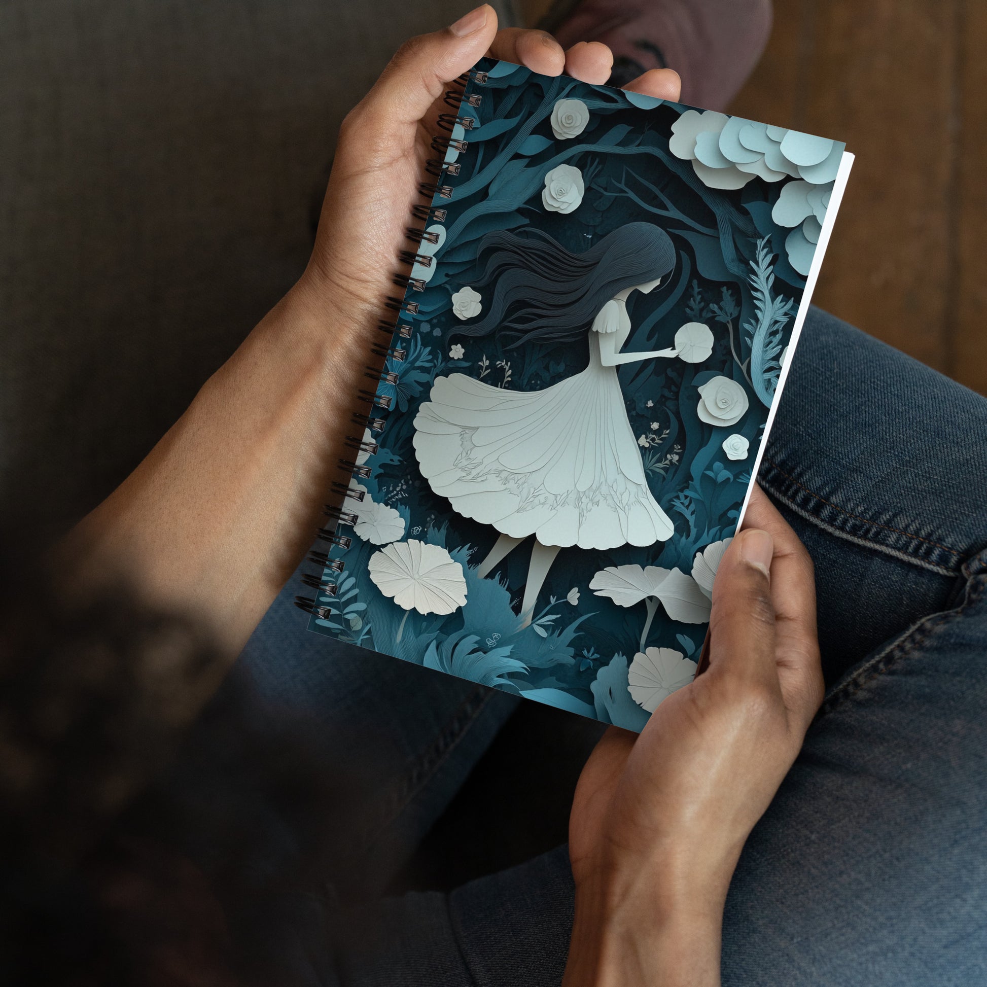Spiral notebook - Blue Forest Wishstoria Stationery Store
