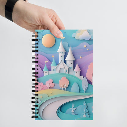 Spiral notebook - Pastel Castle - Wishstoria Stationery
